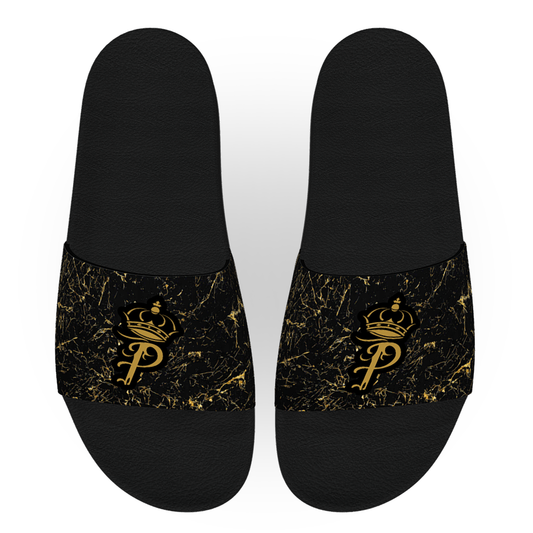 Black & Gold slides and straps